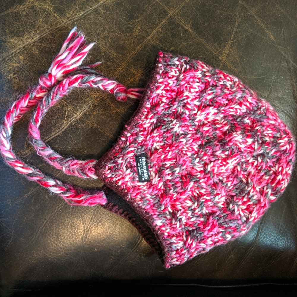 Wool Thinsulate warm hat with ear flaps